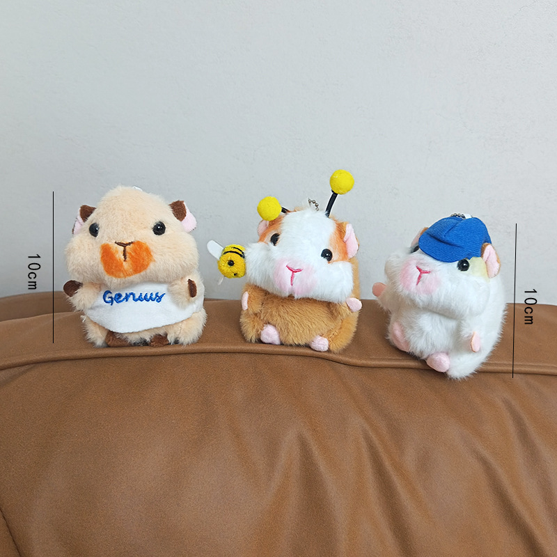 新商品のオランダの豚のぬいぐるみのペンダントのモルモットの人形の子供のハムスターのキーはモルモットの人形の女の子を掛けて飾ります。|undefined