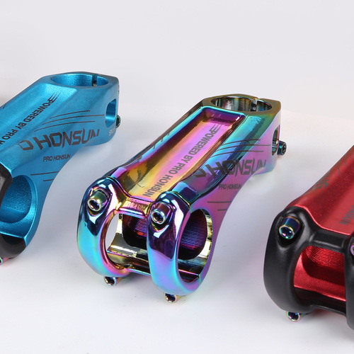 PROHONSUN Mountain Bike Handlebar Stem Negative 17 Degrees Road Bike 70 90mm Aluminum Colorful Riser Tube