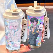 时光人保温杯便携咖啡杯不锈钢新款男女吸管双饮水杯子高颜值