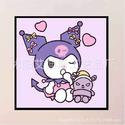 DIY заполнение детской цифровой масляной живопись красивый стиль оформление Sanrio ручной заполнение цвет терапия картина производитель оптом