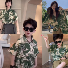 New Arrival 2024 Summer Collection: Kids' Beachwear in Korean Style — Girls' Short-Sleeve Tops, Trendy Summer Outfits for Parents and Kids