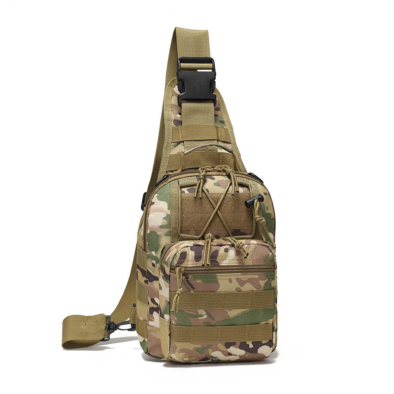 Bolso de pecho al aire libre de venta caliente transfronterizo Bolso diagonal deportivo unisex Bolso de pecho táctico de camuflaje multifunción para fanáticos militares en stock