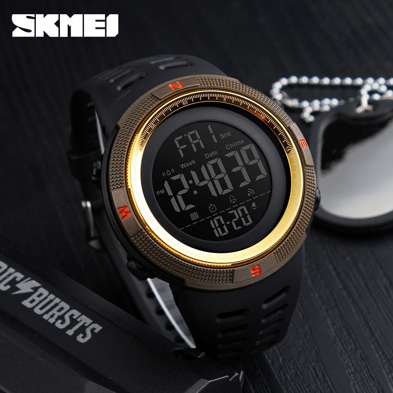 Skmei deportes al aire libre estudiante impermeable reloj deportivo luminoso skmei cronómetro de los hombres cuenta atrás reloj electrónico