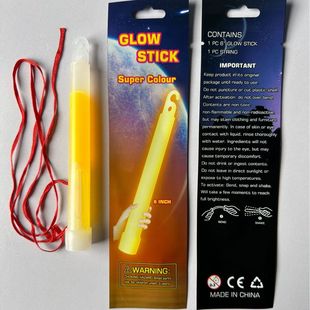 Single independent aluminum foil bag packaging six-inch hook fluorescent rod emergency lighting disposable chemiluminescence luminous