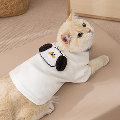 猫咪衣服俏皮立体耳朵小狗两脚绒衣秋冬季加厚保暖德文猫宠物衣服