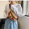 Ethnic shoulder bag, chest bag, one-shoulder bag, belt bag, ethnic style, autumn, trend of season