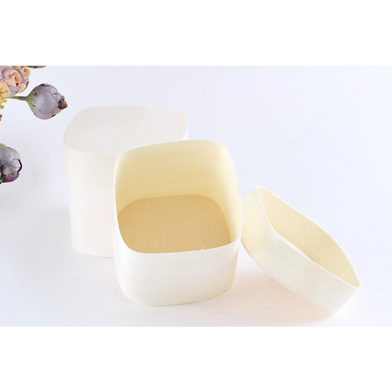 源头工厂简约时尚伴手礼方形糖果小零食杨木树皮盒礼品包装盒