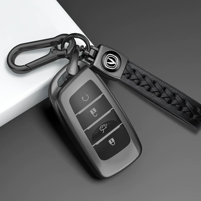 Univ/T Ruicheng Yida Buckle Shell: Car key bag - model-d-key-cover-woven-rope-double-buckle-titanium-gray