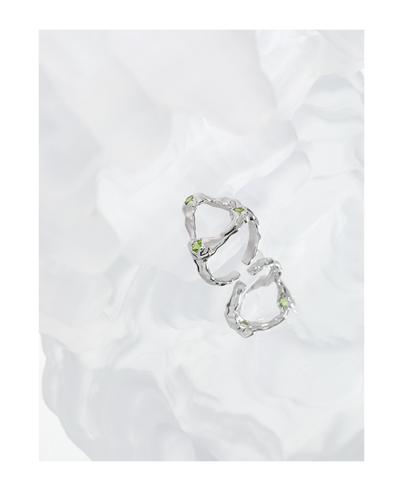 Fashion Geometric Sterling Silver Plating Zircon Open Ring