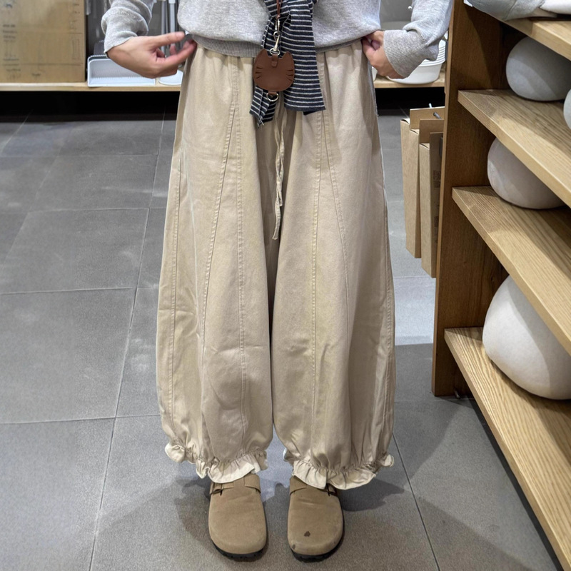 High-Waisted Floral Wide-Leg Casual Pants for Women 2025 Autumn New Slim-Fit Petite Casual Loose Cropped Lantern Pants High-Waisted Floral Wide-Leg Casual Pants for Women 2025 Autumn New Slim-Fit Petite Casual Loose Cropped Lantern Pants