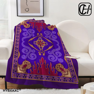 Cross-Border Aliexpress Popular Flannel Blanket Aladdin 1992 Magic Carpet Blanket Manufacturer Dropshipping Fashion Method