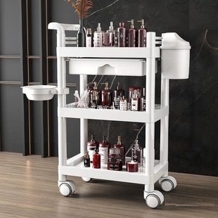 Beauty Salon Hairdressing Beauty Trolley Trolley Mobile Hand Push Beauty Trolley Storage Rack Instrument Hand Push Tool Cart