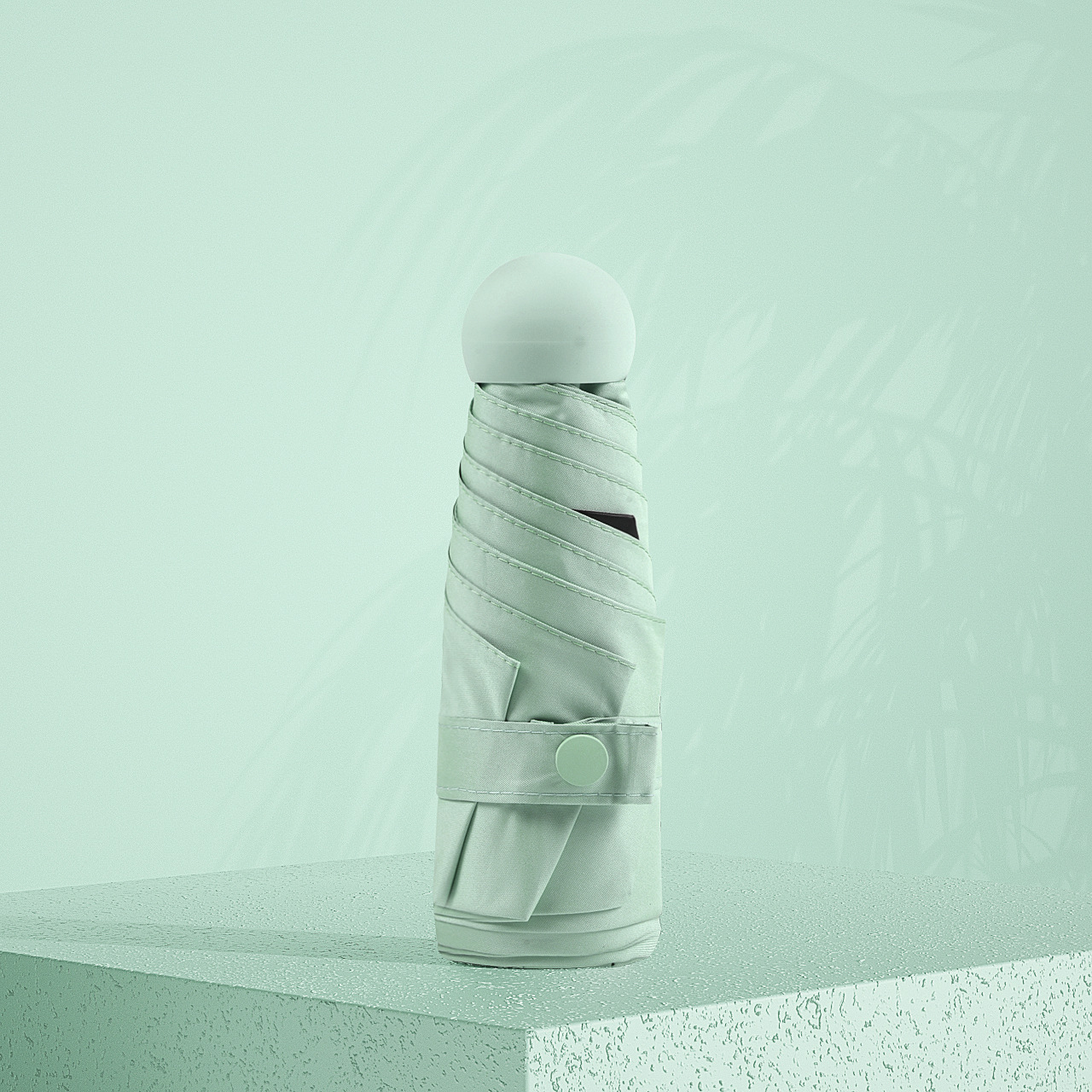 Paraguas de sol paraguas cinco veces protección solar de ocho huesos protección solar protección UV protección ultraligera pequeña cápsula plegable soleada y lluviosa paraguas publicidad paraguas