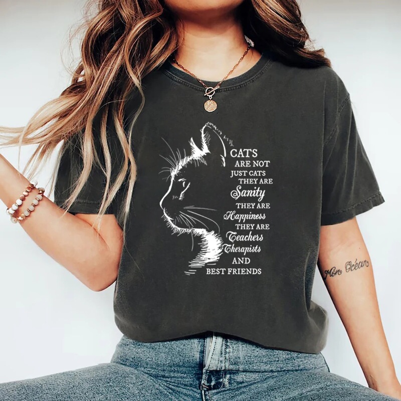 Cat Lover T-shirt, Cat T-shirt, Women's Short Sleeve T-shirt, Inspirational Cat Quote T-shirt, Cat Mom Gift, Women's Clothing Cat Lover T-shirt, Cat T-shirt, Women's Short Sleeve T-shirt, Inspirational Cat Quote T-shirt, Cat Mom Gift, Women's Clothing