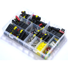 跨境240pcs 汽车连接器氙气灯防水连接器1-6孔HID汽车线束接插件
