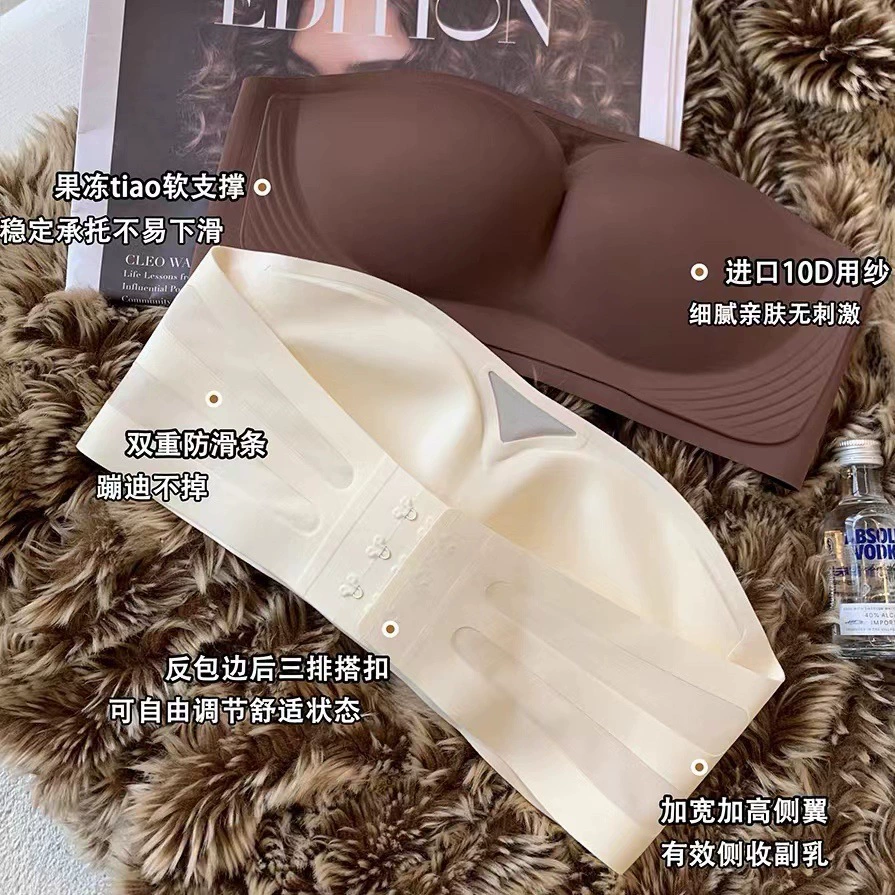 Non-slip underwear, supporting protective underware, bra top, invisible wireless bra, beautiful back