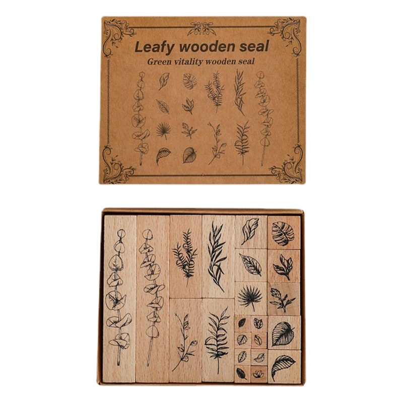 Yuecheng rama exuberante serie Mano cuenta sello Lotus Madera sello de goma traje Madera madera pequeño sello al por mayor