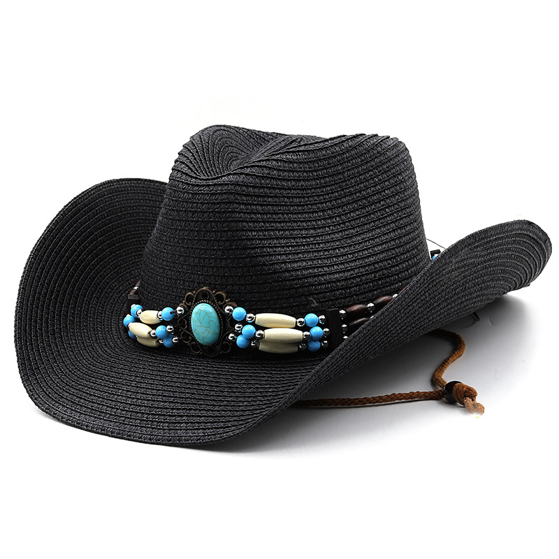 Unisex Retro Solid Color Handmade Crimping Straw Hat display picture 6