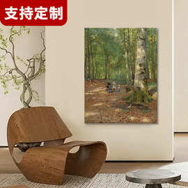 装饰画个性化油画客厅玄关挂画喷绘内框油画布现代简约无框防水