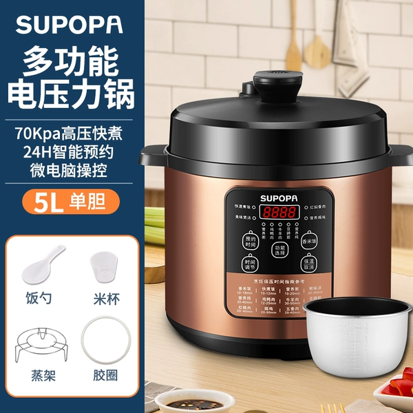 5L electric pressure cooker + steaming rack