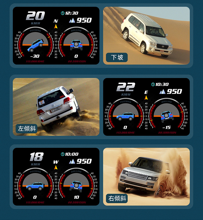 Hud Head-Up Display Car Lcd Code Meter Obd Car Display Multi-Function Hud Instrument Cross-Border Exclusive Supply