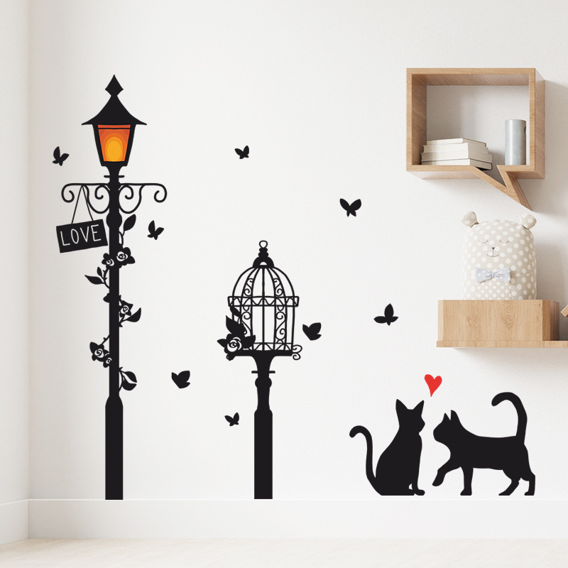 Cute Cat Pvc Wall Sticker display picture 4