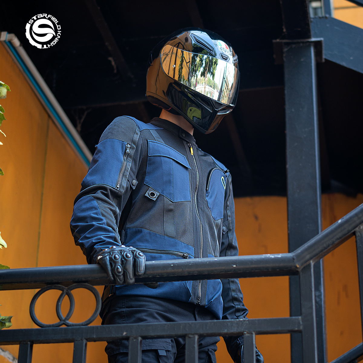 Starry Knight cycling suit men's motorcycle suit summer mesh racing pull suit drop-resistant equipment women's motorcycle suit