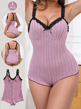 Q 99854 Butterfly Back Lace Jumpsuit Pajamas ��������˯��