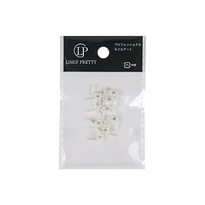 Manicura francesa, pila de perlas, joyería de diamantes, nueva perla, flor de diamantes, tamaño, media luna, bola de diamantes para uñas, joyería