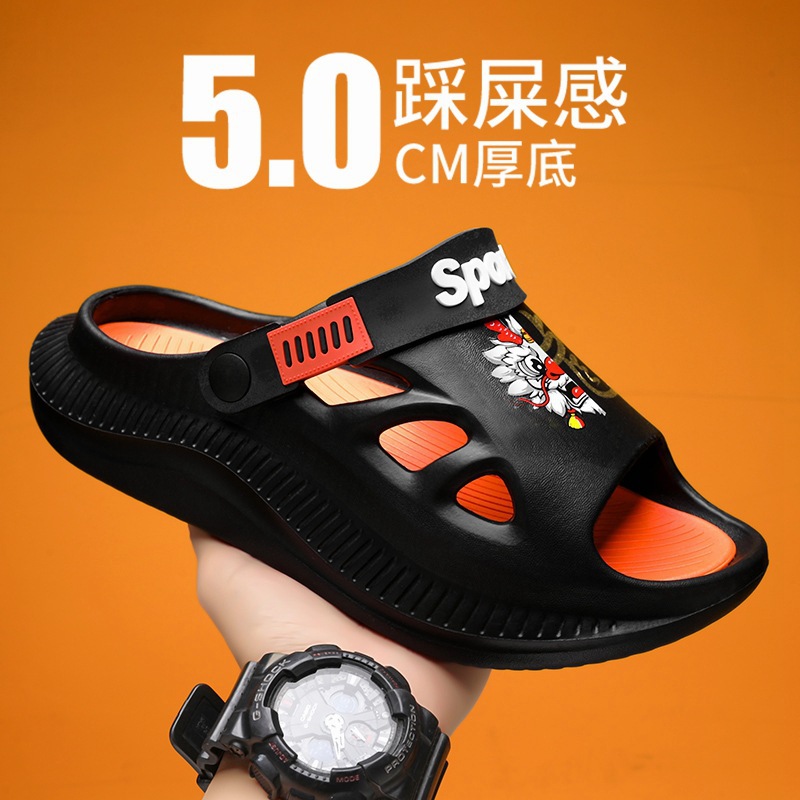 Zapatillas de hombre de tendencia de verano juveniles antideslizante, zapatillas deportivas de playa de tamaño grande