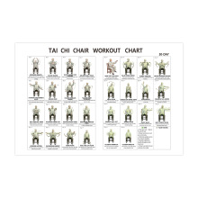 Tai Chi Chair老年人30天坐姿太极拳练习指南油画布海报12x18英寸