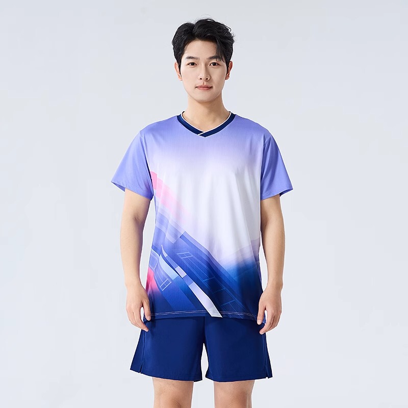 韓国バドミントンユニフォーム女性のスーツ夏の男性と女性の速乾性卓球バレーボールテニス競技トレーニングチームユニフォームカスタマイズ|undefined