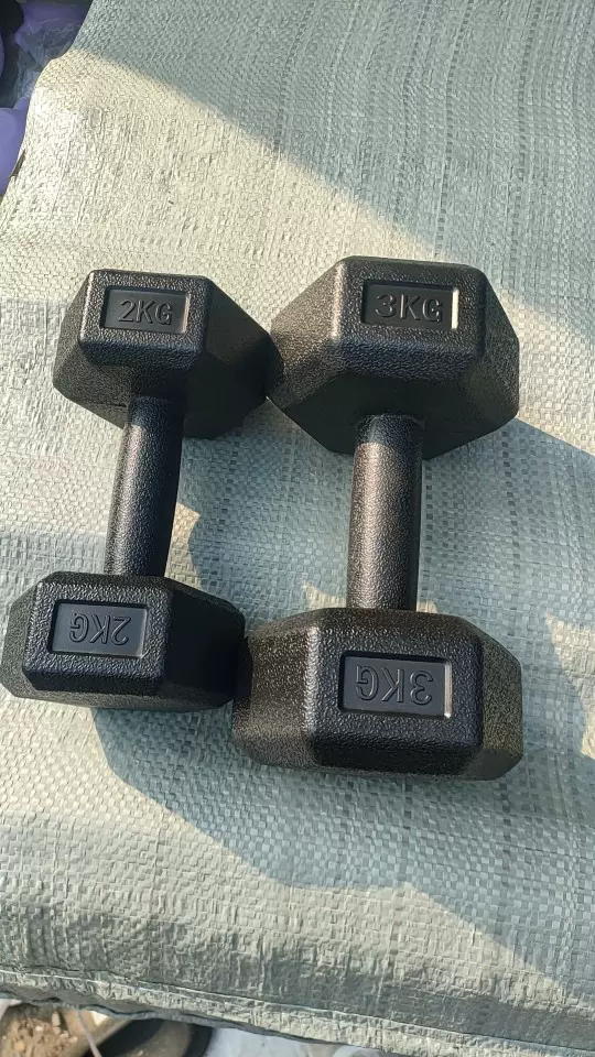 健身哑铃男士家用器材女士儿童学生六角环保亚铃1/2/2.5/3/4/5/6/