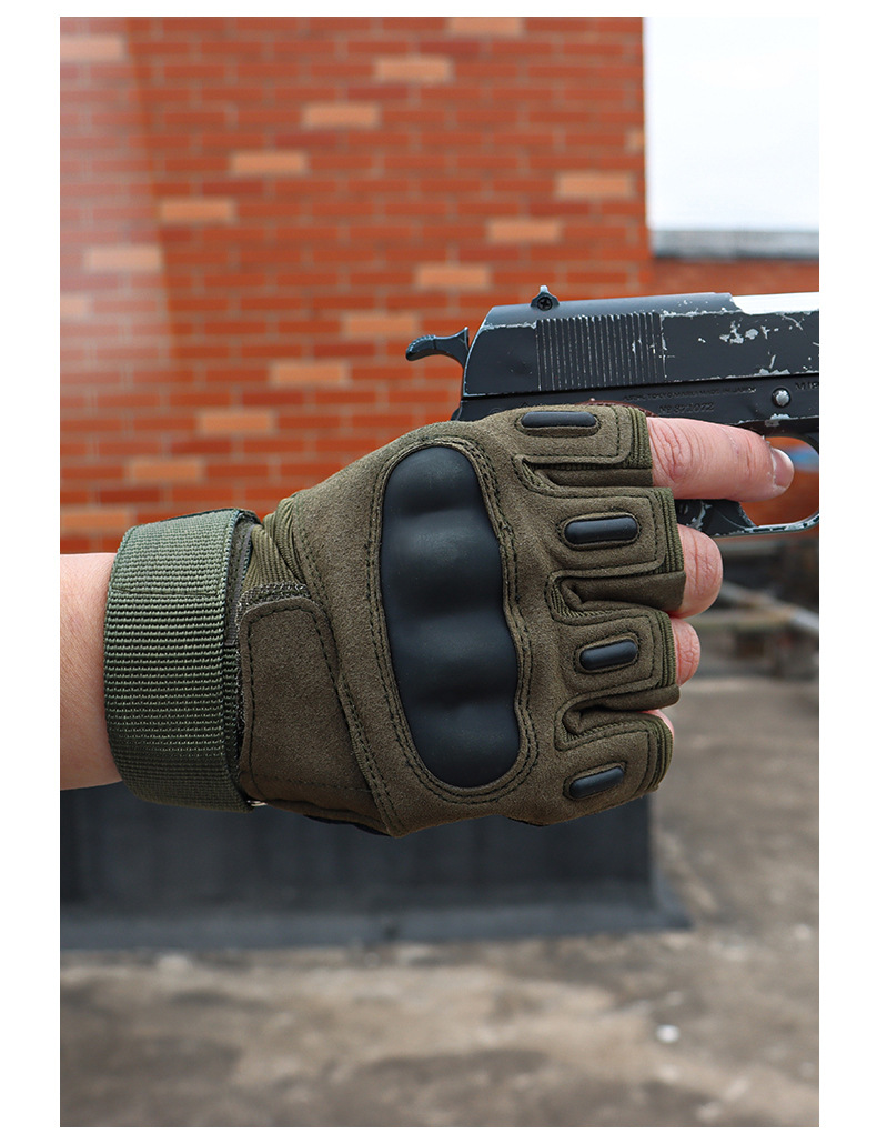 Comprehensive outdoor half-finger adult tactical gloves cycling fitness sports mountaineering protection anti-slip_voghion.com