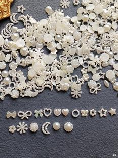 D handmade hair accessories full moon rose bow rose pearl 50 stick butterfly decoration yum moon imitation