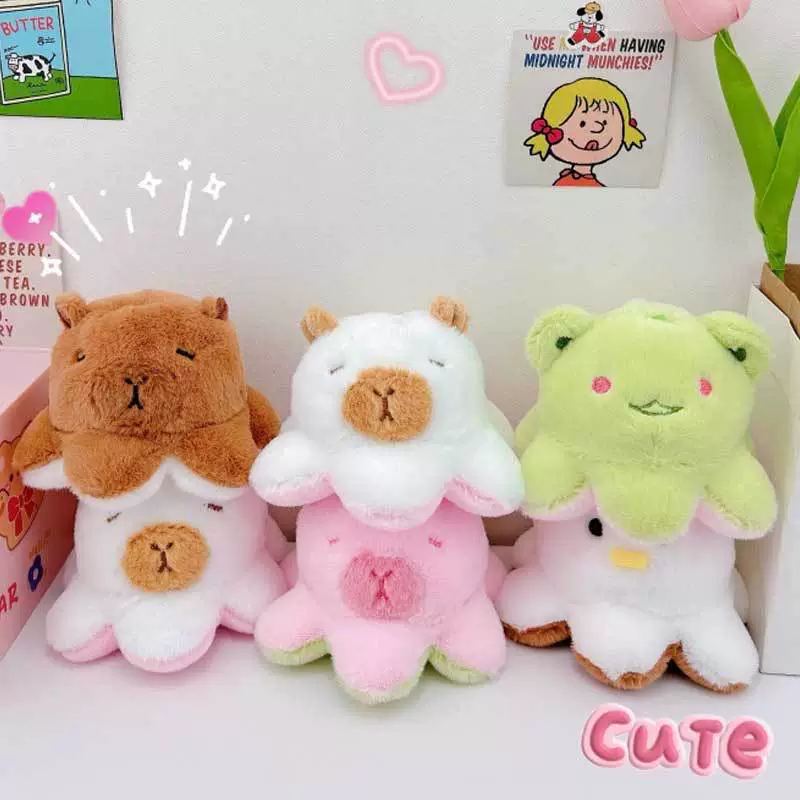 Плюшевая игрушка, подвеска, кукла, брелок, кольца