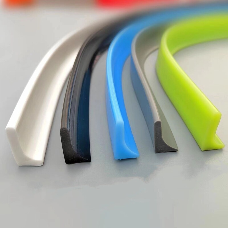Silicone bathroom water barrier right angle water barrier L-shaped TPE water barrier self-adhesive dry and wet separation white cross-border special supply