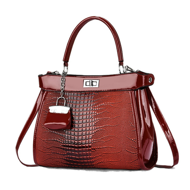 Bolso de mano con patrón de cocodrilo 2025, bolsos de mujer, nuevos bolsos de hombro casuales, bolsos de viaje de moda
