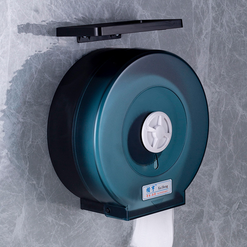 Caja de pañuelos de rollo grande Caja de papel de rollo de hotel Caja de papel de papel de baño de inodoro Caja de papel grande montada en la pared sin perforación