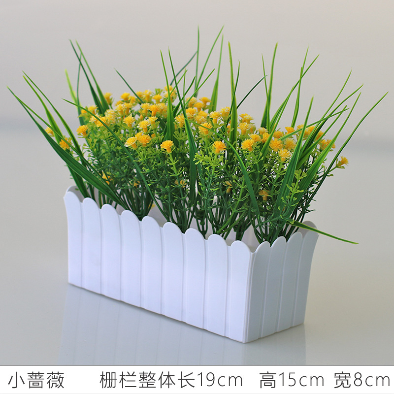 Flor artificial jardín de flores de plástico traje de valla de flores artificiales decoración de la ventana interior y exterior decoración floral decoración de la Mesa maceta flor