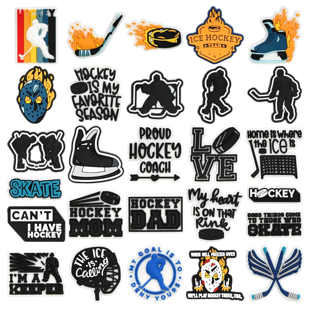 Креативный новый стиль хоккей серии обувь из ПВХ цветочная обувь пряжка дырки обувь аксессуары DIY съемные аксессуары для ювелирных изделий ручной работы