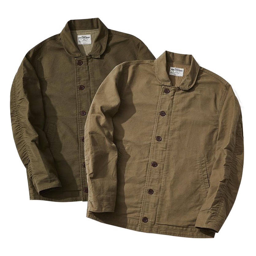 Nueva Okonkwo pesado retro mole cuero Apple collar chaqueta ameikaji arruga abrigo de los hombres