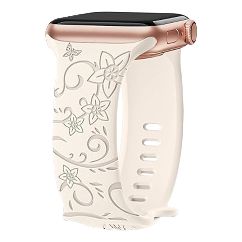 This is a patterned silicone waterproof strap suitable for the apple watch 9th generation Ultra smart sports watch undefined