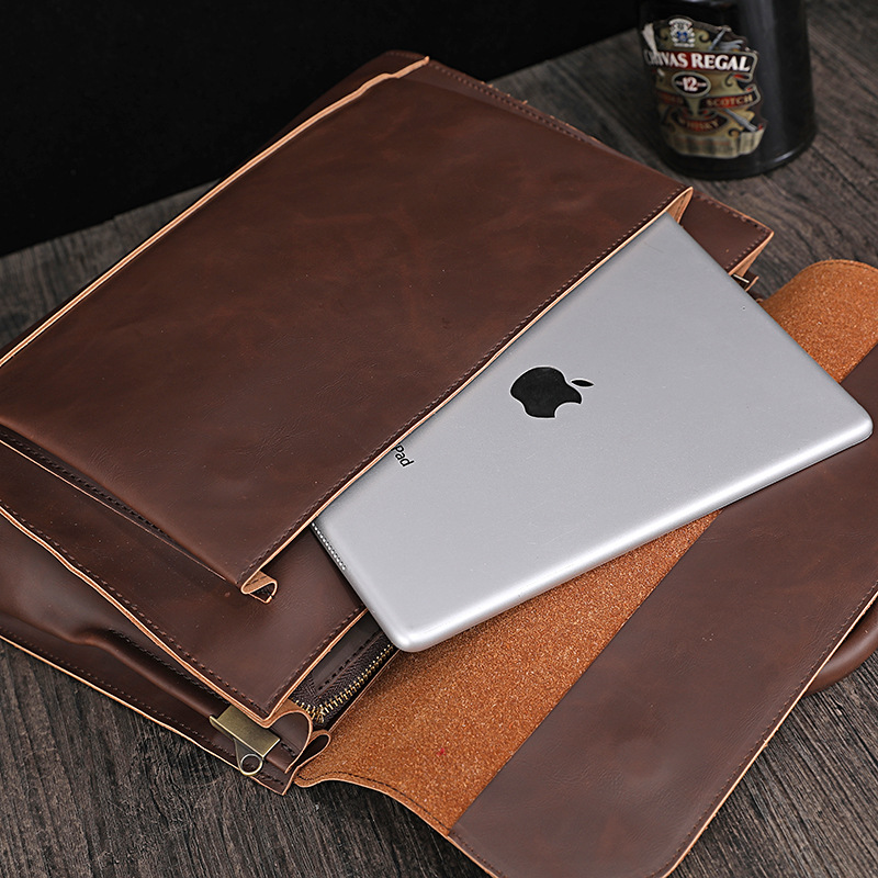 Handbags for Men 2024 New Arrivals Large-capacity Classic Retro Men’s Shoulder Bag High-quality Leather Crossbody Bag Business Computer Briefcase._voghion.com