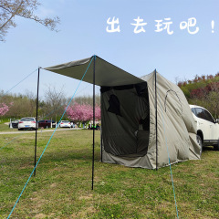 国境を越えた韓国の熱売多機能車の後ろの車の屋根は屋外のキャンプのテントを延長します。
