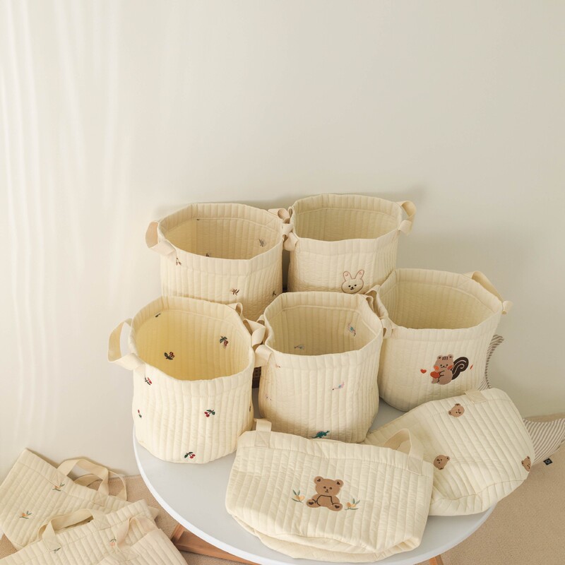 Ins Storage Basket Baby Diaper Clothes Toy Fidelity Bag Bedding Storage Multi-use Storage Bag