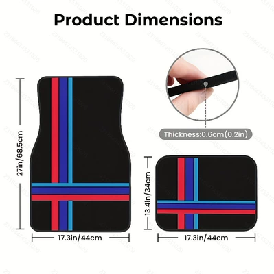 Avtomobil döşəmə paspasları, Cross-Border Temu Car Floor Mats, Stain-Resistant - sku104-color-temu-hot-selling-floor-mats-112-3344cm-two-piece-pack