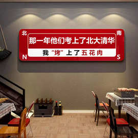 烧烤店网红打卡墙拍照背景创意氛围布置3d装饰贴纸画烤肉串串店铺