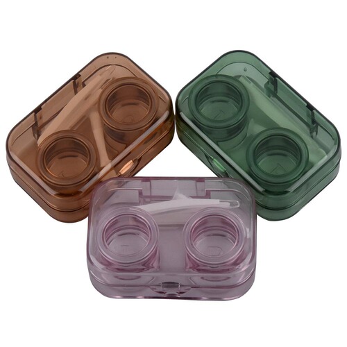 Twist-free cover ~ transparent contact lens box ins cute, compact and high-end all-in-one contact lens storage companion box
