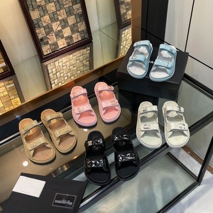 high quality foreign trade new Europe and the United States big Middle East Russia Holland Malaysia rhinestone logo beach slippers